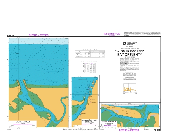 Chart Plans in Eastern Bay of Plenty